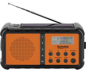 TechniSat TECHNIRADIO SOLAR 2 Radio de table DAB+, FM USB panneau solaire, manivelle, lampe de poche, rechargeable, protégé contre les projections deau