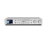 TechniSat DIGITRADIO 143 CD (V3) - Tuner HiFi numérique, Radio Internet | DAB+, FM, Bluetooth, Spotify Connect, lecteur CD, Wi-Fi, largeur 43,5 cm, commande via application, télécommande, Argent