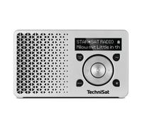 TechniSat Radio portable DIGITRADIO 1 – DAB+/FM, batterie, écran OLED, 1 W – Blanc/Argent