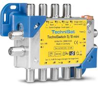 TechniSat Multiswitch TECHNISWITCH 5/8 MINI – 8 utilisateurs, portée 100 m, DOCSIS – bleu/jaune