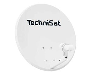 TechniSat TECHNITENNE 60 - Antenne parabolique pour 2 participants (Installation Satellite numérique de 60 cm, kit Complet Comprenant avec Support de mât et LNB Twin Universel) Gris Clair