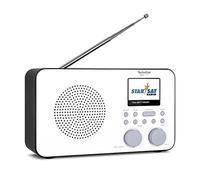 TechniSat VIOLA 2 C IR - radio Internet portable (DAB+, FM, WLAN, écran couleur 2,4 pouces, prise casque, réveil, minuterie de mise en veille, 3 watts RMS, batterie, alimentation) blanc/noir