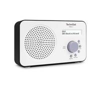 TechniSat VIOLA 2 - Radio DAB portable (DAB+, FM, Haut-parleurs, Prise casque, Ecran sur 2 lignes, Touche de commande, petit, 1 Watt RMS) blanc/noir