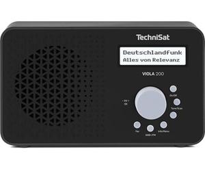 TechniSat Viola 200 - Radio Dab+/FM Portable (écran LCD, antenne télescopique, mémoire pour Les Stations Favorites, Prise Casque, Alimentation Secteur et Piles, Haut-Parleur Mono, RDS, PLL) Noir