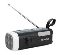 TechniSat Viola Radio à manivelle - Radio d'urgence avec Solaire et manivelle, Batterie 4500 mAh, FM/FM, Bluetooth, Haut-Parleur, Lampe de Poche LED, Alarme SOS, Fonction Banque d'alimentation, avec