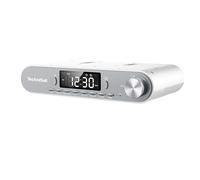 TechniSat Viola Radio de Cuisine - encastrable avec FM | écran LED, lampe de travail, minuterie, Bluetooth, fonction réveil, mains libres, haut-parleur 5 W, argenté