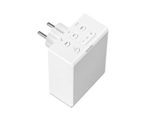 TechniSat Viola Radio Prise Murale - Radio FM Compact à Brancher (Bluetooth, Kit Mains Libres, Boutons de contrôle Direct, 30 présélections, Haut-Parleur Mono 1,5 W) Blanc
