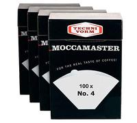 Technivorm Moccamaster 85022 Filtres N°4 en papier, Blanc | Pack 4 boites x 100 filtres