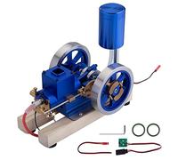 TechnixLabz Hit and Miss Engine Model - Moteur à essence refroidi à l'eau - Modèle de moteur à combustion avec socle - Objets de collection pour adultes - Prêt à courir