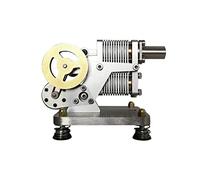 TechnixLabz Moteur Stirling à Air Chaud, Industriel Métal Mini Structure Moteur Générateur Électrique 4000RPM Scientifique Cadeau Mécanique Éducatif pour Adultes