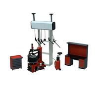 TechnixLabz Puzzle 3D pour adultes, bricolage, atelier, garage miniature, établi 1/18 et changement de pneu Kit de modèle pour atelier automobile et scène de boutique personnalisée