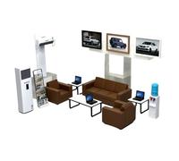TechnixLabz Puzzle 3D pour adultes - Bricolage miniature - Atelier - Garage - 1/18e bureau pause - Kit de modèle pour atelier automobile DIY et scène de boutique personnalisée