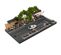 TechnixLabz Scène de rue à l'échelle 1:64 avec la galerie Guling et le Café Yihe n° 12 à Nanjing - Diorama avec des monuments et une représentation miniature du quartier historique de la ville