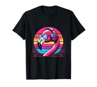 Techno Casque audio DJ Flamant rose T-Shirt