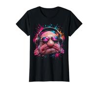 Techno EDM House Goa Festival Electro PSY Trance Rave DnB T-Shirt Graphique avec Valeur, Femme, Noir, XS
