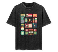 Techno Game PC Console Cassette Controller Telephone Technology Videogame Men T-Shirt Black Unisex Tops Casual Tee XXL