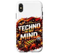 Techno in My Mind Design Rave Festival Musique Électronique Coque pour iPhone X/XS