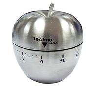 techno line KZW Cour de Temps Réveil III La Pomme Argent 10 x 10 x 10 cm