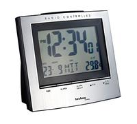 Technoline WT280 Réveil radioguidé avec affichage de la date, de la température intérieure, horloge radioguidée avec option de réglage manuel, éclairé