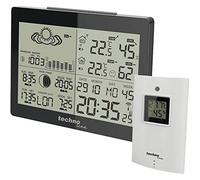 techno line WS 6760 Station Météo avec Horloge Radio-Pilotée/Réglage Manuel en Option Plastique Noir