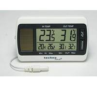 techno line WS 7008 Thermomètre avec Affichage de la Température Intérieure/Extérieure Blanc/Grisaille