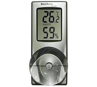 techno line WS 7025 Thermomètre pour la Fenêtre avec Ventouse Argent