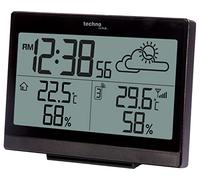 techno line WS 9252 Station Météo avec Horloge Noir