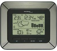 techno line WS 9273-IT Station Météo avec Horloge Radio-Pilotée/Réglage Manuel en Option Plastique Noir/Aluminium
