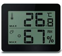 techno line WS 9450 Thermomètre avec Affichage de la Température Intérieure/Humidité Intérieure Noir