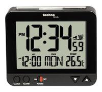 Techno Line WT 195 radiopiloté(e) Réveil noir Heures de réveil 1