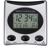 techno line WT 221-T Silber Réveil de Radio Argent/Noir 7,9 x 4,2 x 7,9 cm