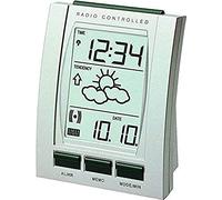 techno line WT 293 Réveil Radio-piloté Argent/Noir