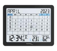 Techno Line WT2600 radiopiloté(e) Calendrier noir Heures de réveil 2