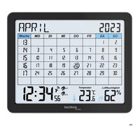 La Crosse Technology Réveil radiopiloté WT2600 Calendrier noir 2 heures de réveil