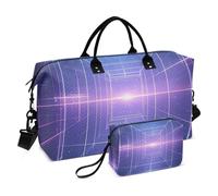 Techno Lines Grand sac de voyage pliable Bleu/violet, Lignes techno bleu-violet, 1 size