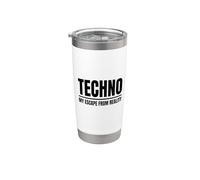 Techno My Escape From Reality Music Festival Rave Outfit Gobelet isotherme en acier inoxydable double paroi