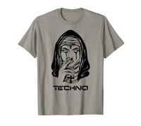Techno Nonne Bad Nun Party Religion Nerd Célébrations Festival T-Shirt