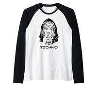 Techno Nun Bad Nun Party Religion Nerd Celebrate Festival Manche Raglan