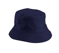 Techno Outfit Chapeau bob réversible unisexe double face tendance en toile sergé de coton chapeau de pêche au soleil chapeau tendance chapeau seau bière, bleu marine, Taille unique