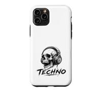 Techno Skull Casque T-Shirt - EDM Trance Rave Festival Coque pour iPhone 11 Pro