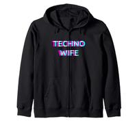 Techno Wife EDM Music Festival Rave Matching Duo Sweat à Capuche