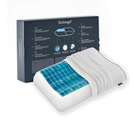 Technogel New Generation Oreiller orthopédique Anatomique antibactérien en Gel HWS pour Dormir sur Le Dos et sur Le côté avec taie d'oreiller