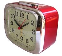 techno line Geneva Réveil de Quartz Rouge Métallisé XL