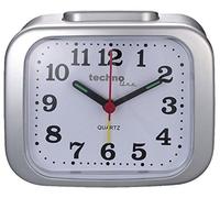Technoline - Geneva XL silber - Reveil a Quartz modele XL, reveil retro, Alarme puissante, ecran Clair, argente