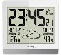 Technoline Horloge murale radio WS 8119, Couleur:Blanc