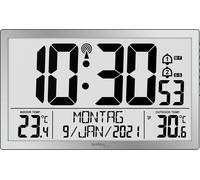 Technoline WS8113 Horloge Murale numérique Moderne Radio-pilotée avec Affichage de la température intérieure et extérieure