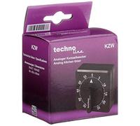 Technoline KZW Cour de Temps Réveil Analog Noir 10 x 10 x 10 cm