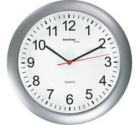 Technoline line700 Quartz Analogique Horloge Murale, Plastique, Argent, 26 x 3,8 x 26 cm