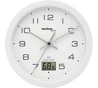 Technoline Petite Horloge Murale Radio-pilotée analogique avec Affichage de la température et de l'humidité de l'air