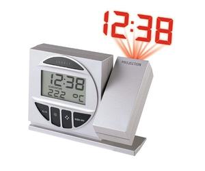 Technoline Radio Controlled Alarm Clock with Projection Argent